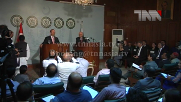 Islamabad- Advisor to PM for Foreign Affairs Sartaj Aziz and Turkish Foreign Minister Joint Press Conference