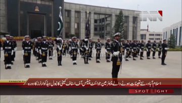 Islamabad- Chairman Joint Chief of Committee General Zubair Mehmoood Hayat visits Naval Headquarter