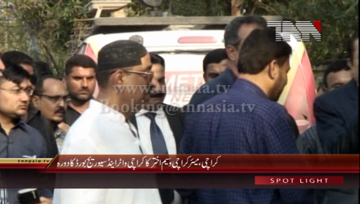 Karachi- Mayor Karachi Waseem Akther visits Karachi Water and Sewerage Board