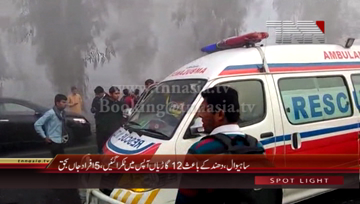 Sahiwal- Road Accident, 5 Killed and 15 Injured