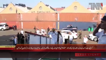 Karachi- Naval Chief Admiral Muhammad Zakaullah visits different Ships