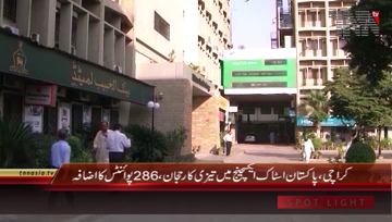 Karachi- Pakistan Stock Exchange sees bullish sentiment, 100 index rises by 286 points