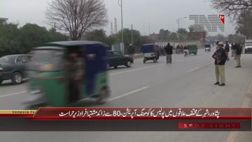 Peshawar- Police Combing Operation in different areas, 80 Suspicious in Police Custody