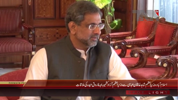 Islamabad- PM AJK Raja Farooq Haider called on PM Shahid Khaqan Abbasi
