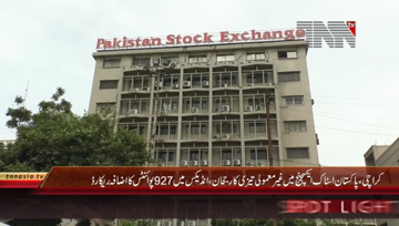 Karachi- Pakistan Stock Exchange, 100 Index rises by 927 Points