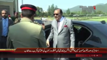 Islamabad- President Mamnoon Hussain addresses National Defence University Workshop
