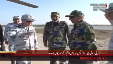 Karachi- Chief of Naval Staff Admiral Zafar Mehmood Abbasi visits Creeks Area
