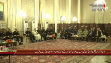 Islamabad- President Mamnoon Hussain meets Commander Royal Saudi Naval Forces