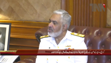 Karachi- Governor Sindh Muhammad Zubair meets Commdant Navy War College and Delegation