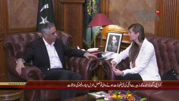 Karachi- Governor Sindh Muhammad Zubair meets Consul General Italy Anna Ruffino
