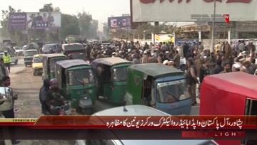 Peshawar- Wapda Hydro Electric Workers Union Protest