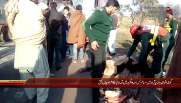 Gujranwala- Passenger Bus & Van Collision, 6 Expired

