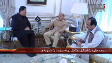 Lahore- CM Punjab Shahbaz Sharif meets Senator Saleem Zia