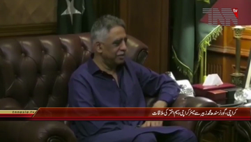 Karachi- Governor Sindh Muhammad Zubair meets Mayor Karachi Waseem Akhtar