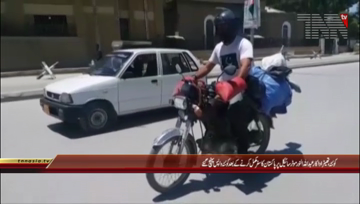 Quetta- Theatre Artist abdullah alnoor Complete Pakistan Tour on Motorcycle
