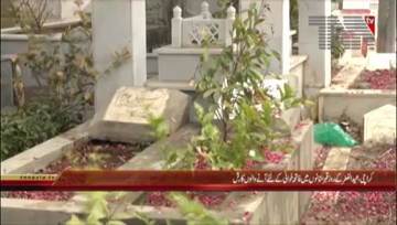 Karachi- Peoples Throng Grave Yard for Fateha on Eid-ul-Fitr