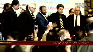 Islamabad- Federal Law Minister Farogh Naseem addresses to Ceremony