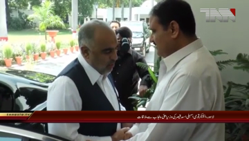 Lahore- CM Punjab Meets Speaker Na Asad Qaiser