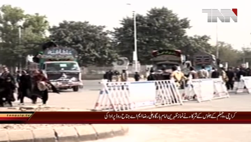 Karachi- Chehlum Procession, Namaz-e-Zohrain Offered