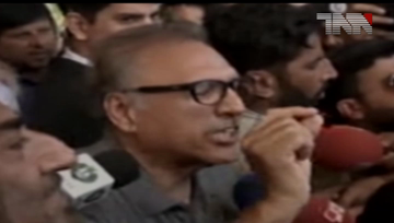 Karachi- President Arif Alwi Media Talk & KARACHI Reporter Protest on the arrival of the Governor Sindh, not allowed to enter Polling Station