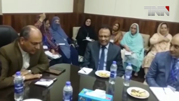 Karachi- Provincial Minister Saeed Ghani meets 7th Mid Course delegation