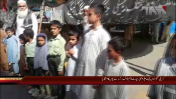 Karachi- Protest children of port Qasim post workers