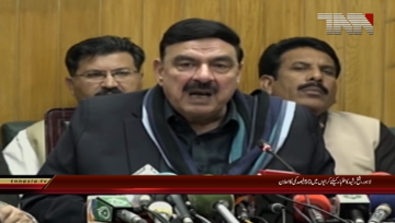 Lahore- Federal Railway Minister Shiekh Rasheed Press Conference