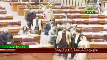 Islamabad- Opposition tears up inflated gas bills in NA to raise protest