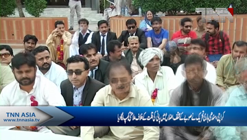 Karachi- Sindhi Haari Tehreek sit-in against Water Shortage in Sindh 