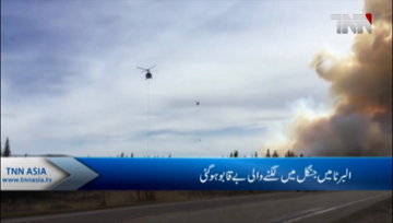 Homes being evacuated in central Alberta after wildfire jumps highway