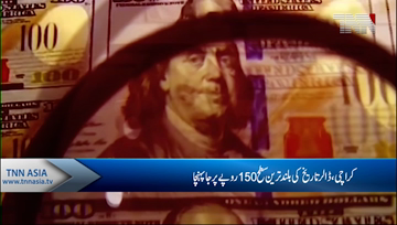 Karachi- US dollar hits another all-time high at Rs150