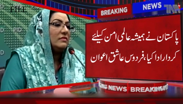Islamabad- Pakistan always role played for world peace, Firdous Ashiq Awan