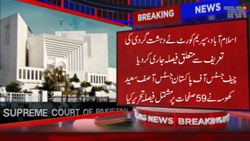 Islamabad- Supreme Court of Pakistan issues verdict on Definition of Terrorism