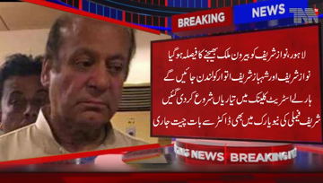 Lahore- Shehbaz to take Nawaz Sharif to London for treatment on Sunday, Sources