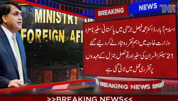 Islamabad- Spokesperson Foreign Office Dr Mohammad Faisal has been nominated Pakistani Ambassador to Germany.
