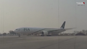 Islamabad- PIA flight brings back over 250 stranded Pakistanis from Iraq