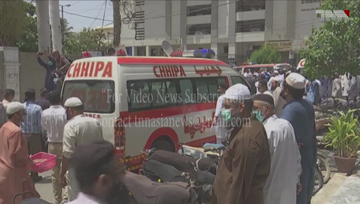 Karachi- Funeral prayers offered after identification of two bodies