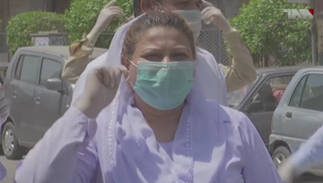 Karachi- World Nurses day, Nurses Protest 
