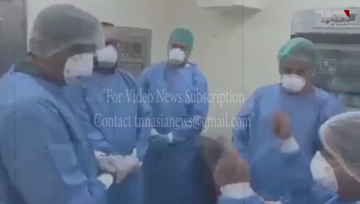 Karachi- Front line workers carrying out their responsibilities in isolation wards