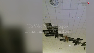 Islamabad airport: New video shows portions of departure lounge's ceiling collapsing due to rain