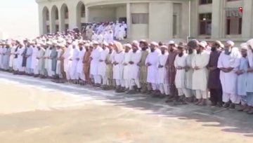 Karachi- Funeral prayers of religious scholar Maulana Adil offered in Jamia Farooqia