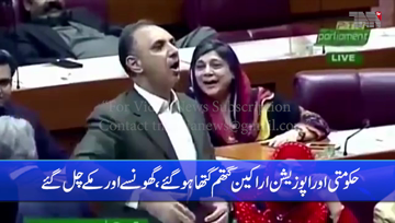 Islamabad- Rumpus erupts in NA after opposition stages protest