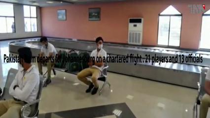 Lahore- Pakistan Team departs for Johannesburg on a chartered flight, 21 players and 13 officials