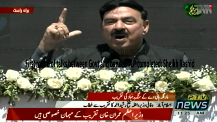 Islamabad- First round of talks between Govt and banned TLP completed: Sheikh Rashid