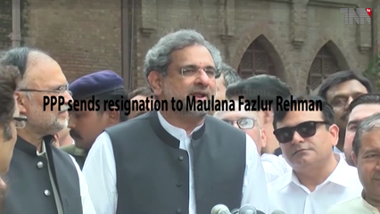 Islamabad- PPP sends resignation to Maulana Fazlur Rehman 