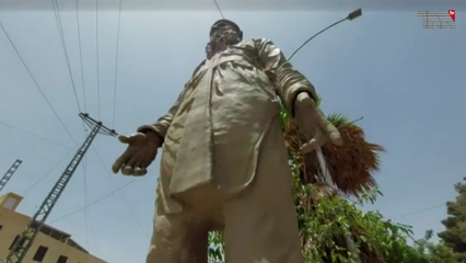 Quetta- Artist Ishaq Lehri erected a tall statue of Abdul Sattar Edhi 