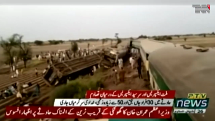 Sukkur- Train collision near Ghotki kills 36, injures over 50