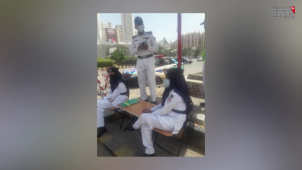 For the first time in Karachi, female traffic officers have been deployed on the roads