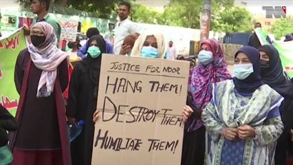 Karachi- Protest against noor mukaddam killing