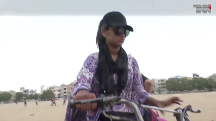 Karachi- trend of women riding bicycles and motorbikes began to grow rapidly